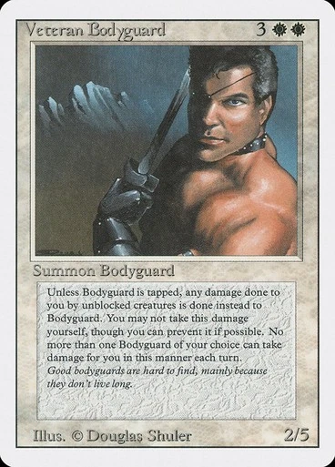 MTG - Veteran Bodyguard - Reserved List - Revised - Magic the Gathering - Image 1 of 1