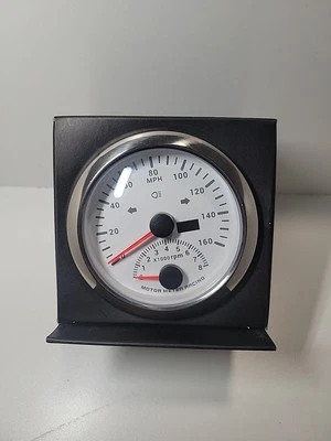 W PRO 85mm GPS Speedometer & Tachometer 120 MPH Turn Signal High Beam Waterproof - Image 1 of 3