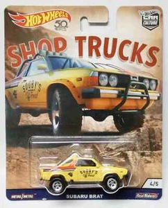 2018 HOT WHEELS CAR CULTURE SHOP TRUCKS SUBARU BRAT YELLOW 4/5 AR5 - Picture 1 of 1