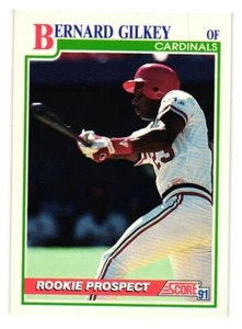 1991 Score Baseball Bernard Gilkey #709 St. Louis Cardinals RC - Bild 1 von 1