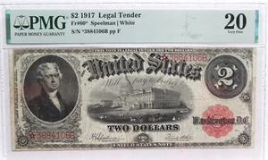 1917 Legal Tender $2 Star Note Fr#60* Star SPEELMAN WHITE PMG VF20 Star Note! - Picture 1 of 4