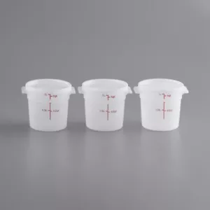 Choice 1Qt Translucent Round Polypropylene Food Storage Container &Lid 3P R Grad - Picture 1 of 1