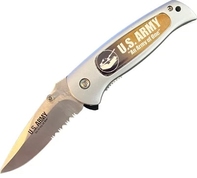 Canivete dobrável serrilhado Lockback Exército dos EUA 3" "An Army of One" - Imagem 1 de 3