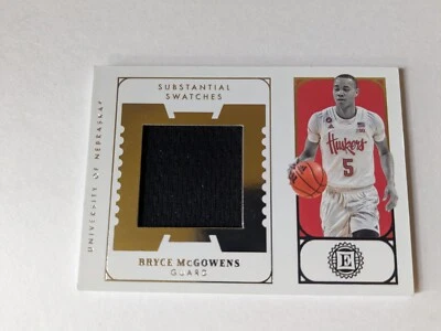 Bryce McGowens 2022 Encased Draft Picks Substantial Swatches RC Patch Nebraska - Image 1 of 4