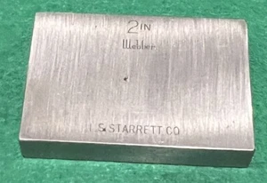 Vintage LS starrett 2” Gage/Gauge Block Qualified By Webber - Picture 1 of 1