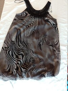 Ladies Dress Ax Paris Size 12 Sleeveless Grey 21728 - Picture 1 of 16