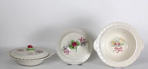 X 2 Vintage Simpsons Solian Ware Tourina con Tapa Bonito Diseño Floral Mango Rosa - Imagen 1 de 8
