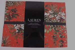RALPH LAUREN Placemats Red HOLIDAY PINECONE Cotton 14 x19 Set 4 NEW $78 - Picture 1 of 3