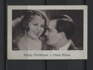 Mady Christians Hans Stuwe Vintage Movie Photo Trading Card