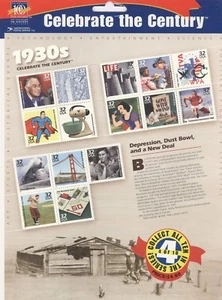 USPS Sheet of 15 Stamps Celebrate the Century 1930s Great Depression 1998 3185 - Picture 1 of 1