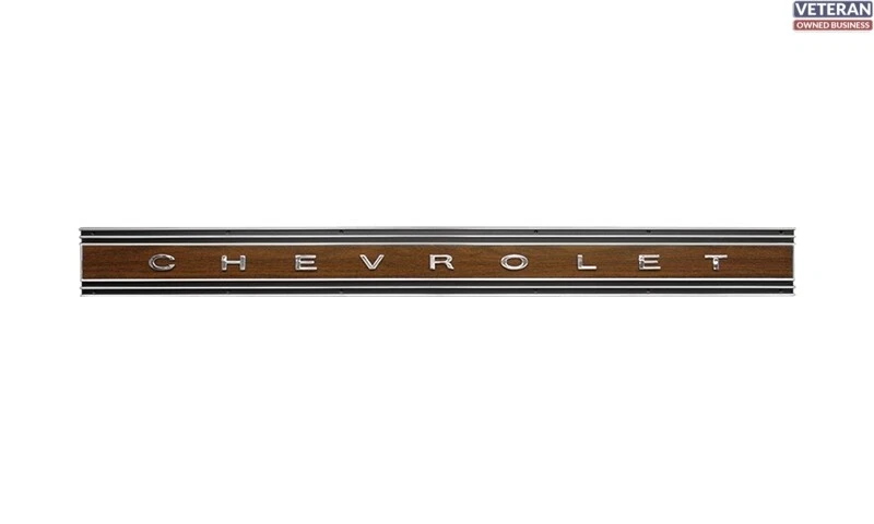 Moldura de puerta trasera grano de madera con letras Chevrolet 69-72 Chevy Pickup Blazer Foto 1 de 1