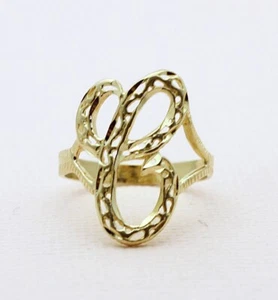 14k Michael Anthony Filigree Initial C Ring - Picture 1 of 4