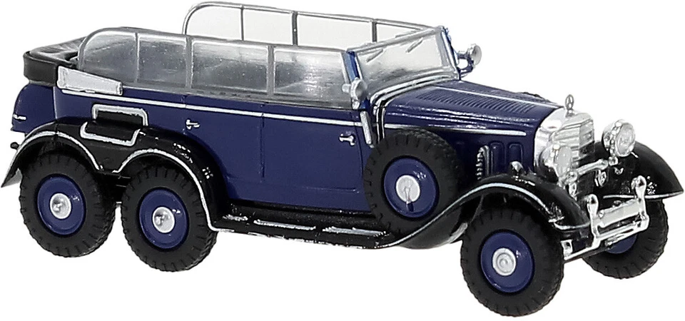 BREKINA 21077 Scala HO Mercedes Benz G4 con finestrini laterali blu scuro/nero - Immagine 1 di 1