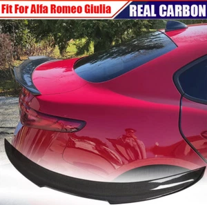 Bota alerón trasero de carbono real ala apta para Alfa Romeo Giulia 2017-2022 - Imagen 1 de 15