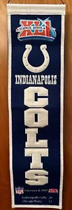 Winning Streak Super Bowl XLI COLTS Manning Chicago Bears Wool 31" X 8" Banner - Picture 1 of 6
