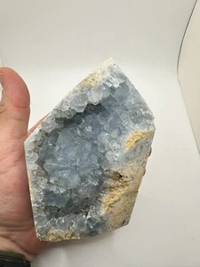 Blue Celestite Geode Quartz Crystal mineral specimen healing - Picture 1 of 15