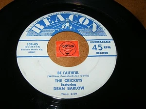 THE CRICKETS - BE FAITHFUL - DEEP RIVER BOYS - SLEEPY LITTLE / LISTEN - DOO WOP - Picture 1 of 2
