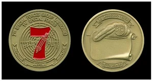 Challenge Coin - US Army 7th SFG Special Forces Group Red 7 (English) - Picture 1 of 1