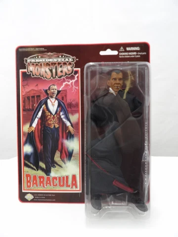 Presidential Monsters Action Figure Barack Obama Dracula Baracula 8" Sealed 2011 Cover