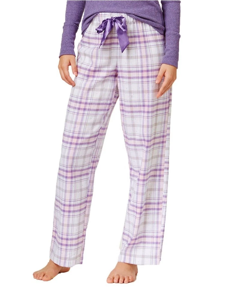 Pantalones de pijama a cuadros con puntos brillantes púrpura Alfani ropa de dormir para mujer 3XL Foto 1 de 1