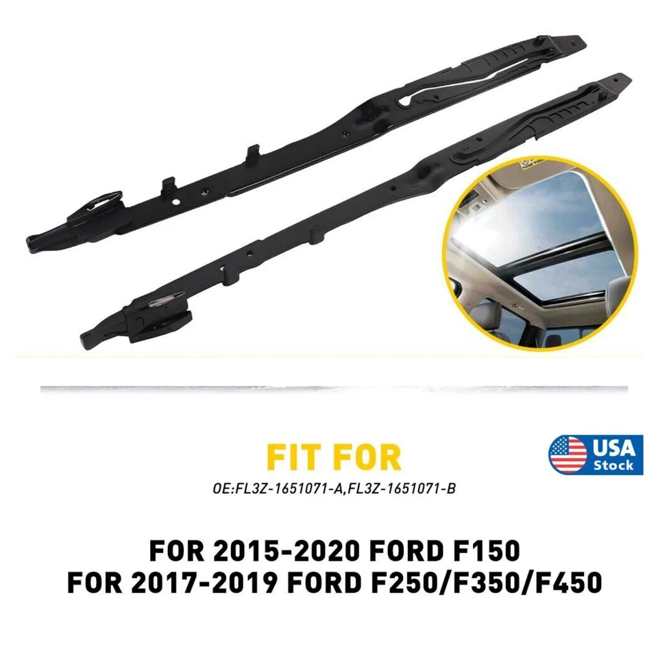 OEM NEW 15-22 Ford F150 Sunroof Moon Roof Guide Track Repair Pair Kit LH/RH - Image 1 of 4