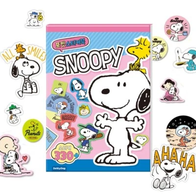 Cute Peanuts Snoopy 330pcs Sticker Book Scrapbooking Diary Decoration Woodstock - Image 1 of 4