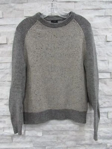 J.Crew Gray Two Tone Donegal Flecked Wool Knit Crewneck Sweater Men's S - Picture 1 of 4