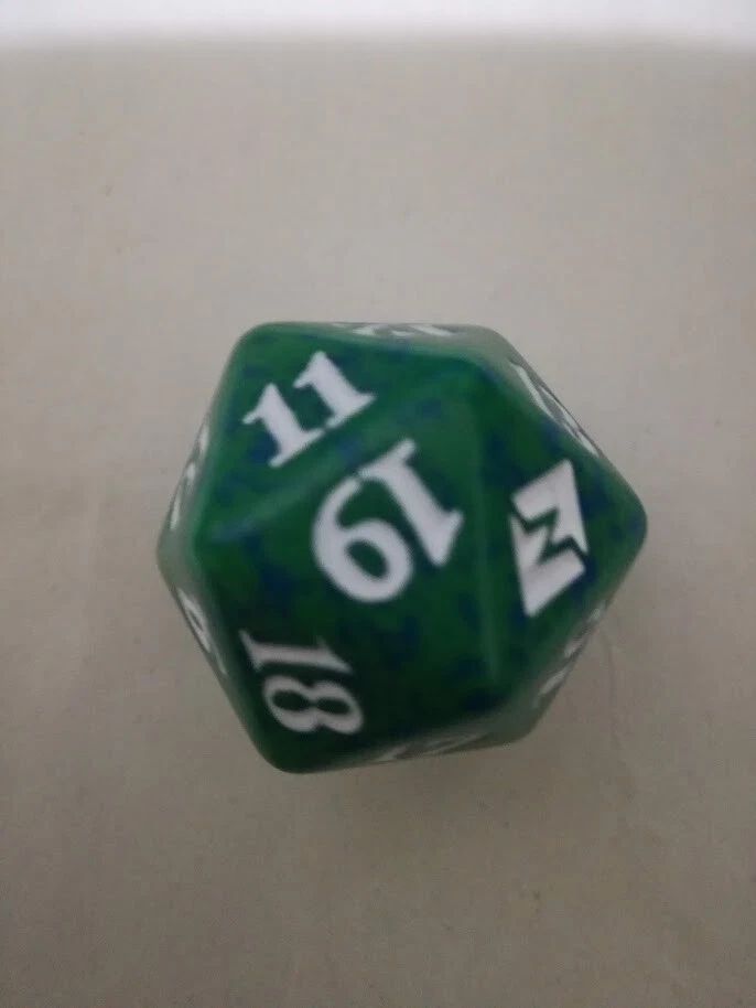 dado D20 magic battaglia per zendikar verde - Immagine 1 di 1