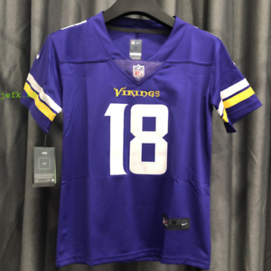 Vikings Justin Jefferson #18 Purple Color YOUTH Medium Size Stitched Jersey