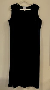 Diane Von Furstenberg Color Authority VINTAGE Women's 1X Black Velvet Maxi Dress - Picture 1 of 4
