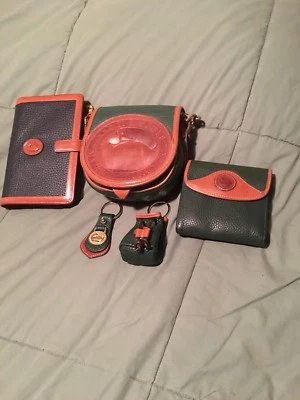 Vintage Dooney Green Big Duck Crossbody, Wallet, Key Ring, Planner, Drawstring K - Image 1 of 4
