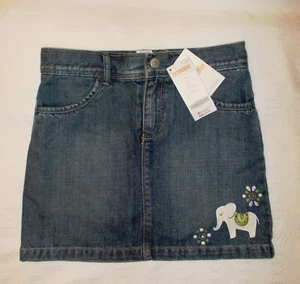 Gymboree BATIK SUMMER NWT 8 Blue elephant denim jean skort - Picture 1 of 3