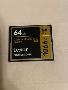 Lexar Professional 64GB 1066 Compact Flash Card - Picture 1 of 2