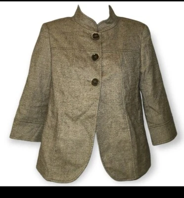 Блейзер Lafayette 148 New York из шерстяной смеси коричневый. Женский размер 2P. - Изображение 1 из 4