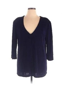 VIKKI VI 1X PURPLE ONE BUTTON FRONT V NECK JACKET CARDIGAN ACETATE SPANDEX 50" B - Picture 1 of 8