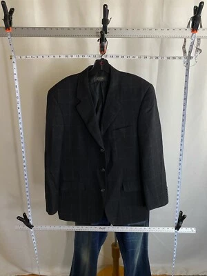 Tasso Elba Cashmere Wool Plaid 40 R JACKET COAT Italy  - Image 1 of 4