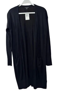 Halogen Black Cashmere Blend Duster / Sweater Coat Size XS (oversized) NWT $79 - Picture 1 of 5