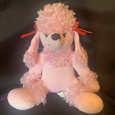 Peluche progresivo rosa caniche perro 11" peluche animal bebé juguete Foto 1 de 4