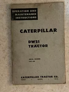 Caterpillar DW21 Traktor Betriebs- und Wartungsanleitung - Bild 1 von 2
