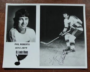 Foto stampa autografata firmata Phil Roberto St. Louis Blues NHL Hockey - Foto 1 di 3