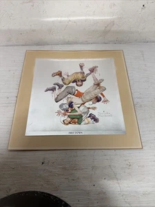 Norman Rockwell Sports Themed Print First Down. - Picture 1 of 6