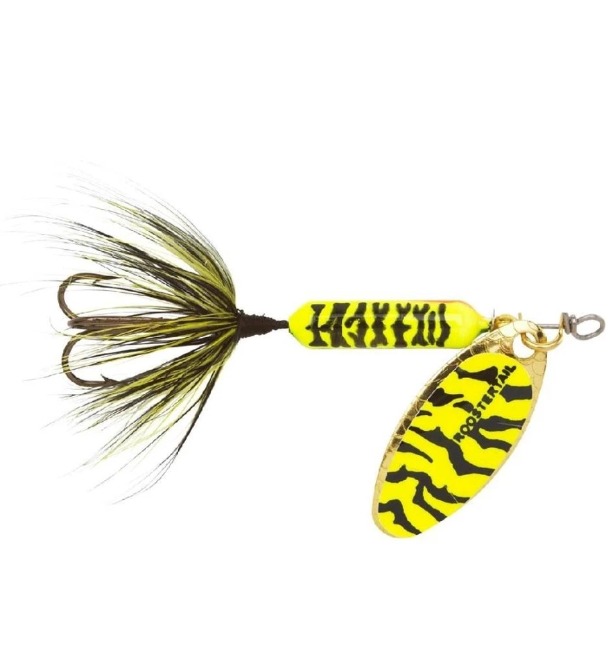 Worden's Yakima Bait Rooster Tail Lure Chartreuse Black Tiger Choice of Size - Image 1 of 1