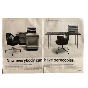 Xerox 914 and 813 Copier Vintage Magazine Print Ad Mid Century Modern 1963 - Picture 1 of 3