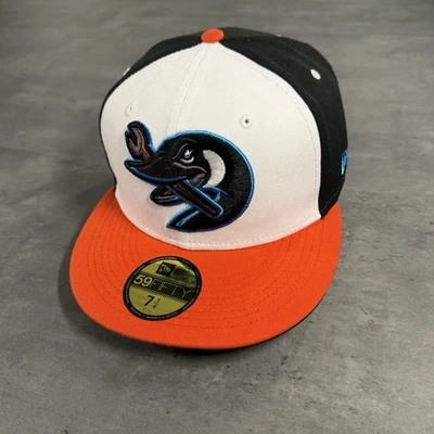 Sombrero Beloit Snappers Sky Carp New Era Gorra 7 1/4 Blanco Negro Naranja MiLB Granja Foto 1 de 4