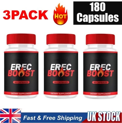 3Pack Erec Boost Pills, Maximize Energy, Vitality & Stamina 180 Capsules🔥