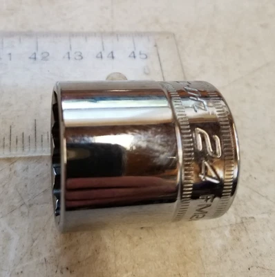 Snap-on Tools FM24 3/8" Drive 12 Point Metric 24mm Shallow Chrome Socket - Image 1 of 3