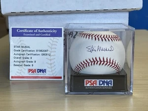 Stan Musial Autographed Baseball PSA DNA COA Signed PSA 9 - Picture 1 of 6