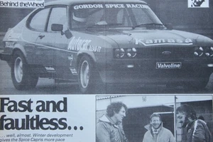 Original 1981 Autocar extracted report (folded): The Gordon SPICE Ford Capri - Imagen 1 de 2