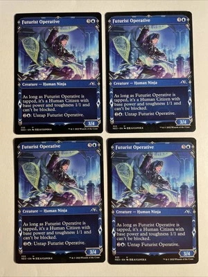 4x Mtg Kamigawa Neon Dynasty Futurist Operative Showcase NM Magic The Gathering - Bild 1 von 2
