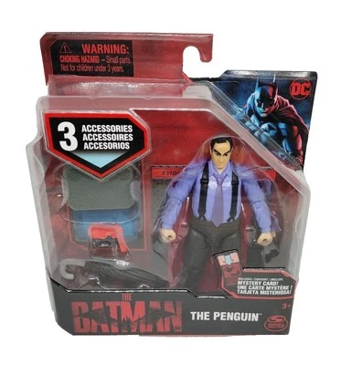 Mini figura de acción El pingüino de la película Batman 3 accesorios y tarjeta Foto 1 de 2